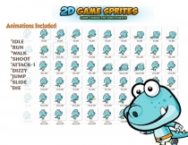 Dino 2D Game Character Sprites Screenshot 2