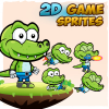 Crocodile 2D Game Character Sprites