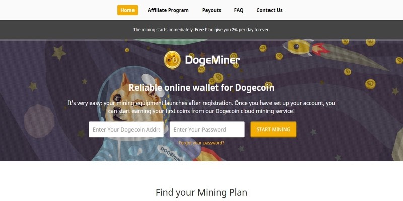 DogeMiner - Cloud Mining Script