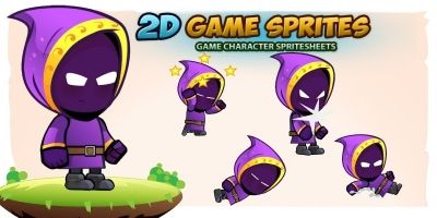 Mage Game Character Sprites
