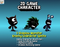 3 Shadow Enemy Monsters  2D Characters Screenshot 1