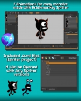 3 Shadow Enemy Monsters  2D Characters Screenshot 4