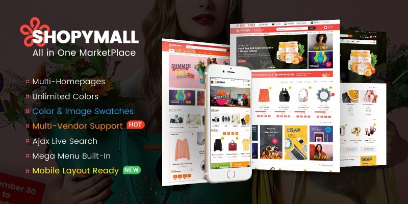ShopyMall -  MarketPlace WordPress Theme
