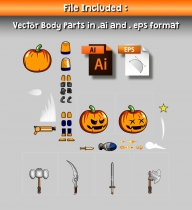 Halloween Boy 2D Game Character Sprite Screenshot 3