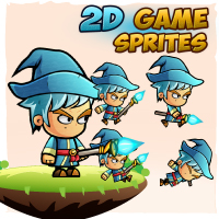 Mage 2D Game Character Sprites