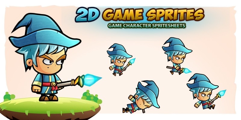 Mage 2D Game Character Sprites