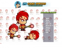 FireMage 2D Game Character Sprites Screenshot 1