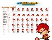 FireMage 2D Game Character Sprites Screenshot 2