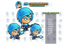 Ice Mage 2D Game Character Sprites Screenshot 1
