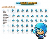 Ice Mage 2D Game Character Sprites Screenshot 2