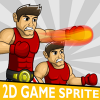 American Boxer 2D Game Character Sprite