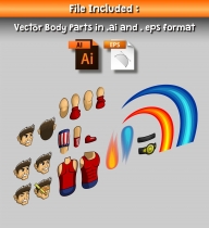 American Boxer 2D Game Character Sprite Screenshot 3