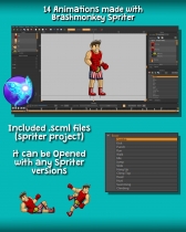 American Boxer 2D Game Character Sprite Screenshot 5
