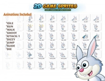 Bunny 2D Game Character Sprites  Screenshot 2