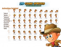 CowBoy 2D Game Character Sprites Screenshot 2