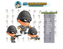 Robber 2D Game Character Sprites  Screenshot 1