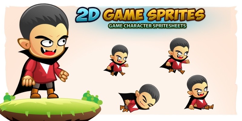 Vampires 2D Game Character Sprites