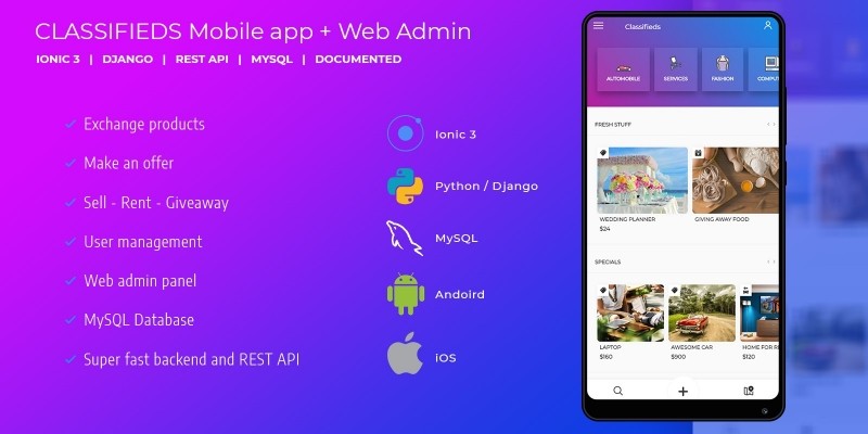 Classifieds Ionic App Source Code