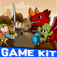 Cowboy vs Dragon Desert Theme Gamekit