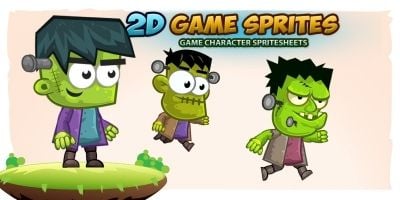 Frankenstein 2D Game Character Sprites 