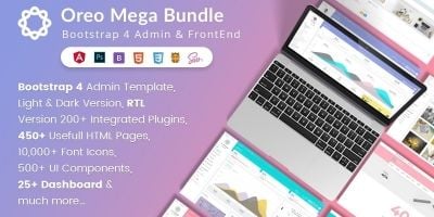 Oreo Mega Bundle Bootstrap 4 Admin UI Kit