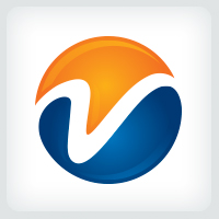 Letter V Sphere Logo