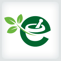 Mortar and Pestle - Letter E Logo