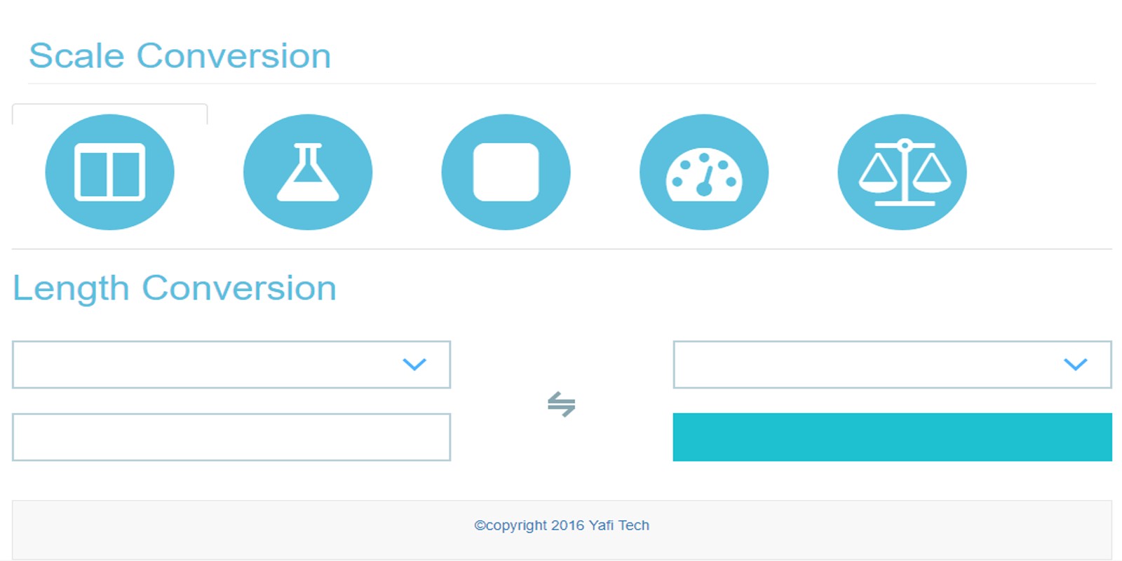 Unit Conversion Scale jQuery Bootstrap