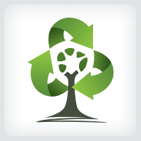 Recycling Arrows - Tree Logo