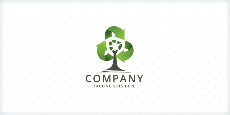 Recycling Arrows - Tree Logo