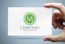 Laurel Ornamental and Letter M Logo Screenshot 1