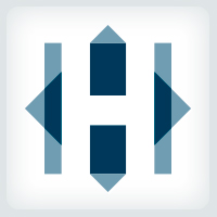 Overlapping Squares - Letter H Logo