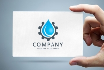 Water droplet and Gear - Plumbing Logo Screenshot 1