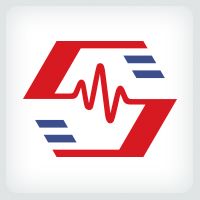 Letter S - Electrocardiogram Logo