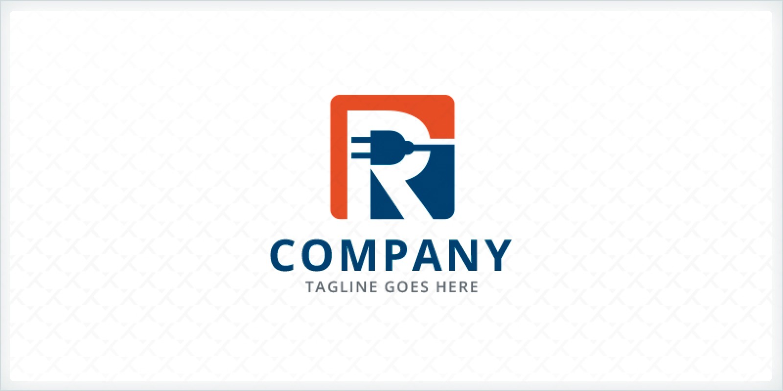 Letter R - Electrical Plug Logo