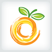 Orange Fusion - Fruit Logo