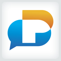 Letter P - Speech Bubble Logo