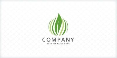 Grass and Leaf Logo