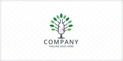 Tree and Bottle Logo