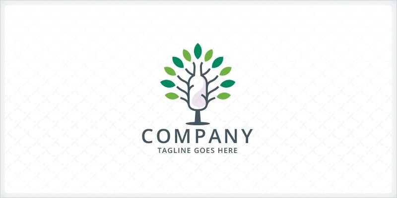 Tree and Bottle Logo