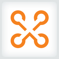 Connecting Dots - Letter X Logo
