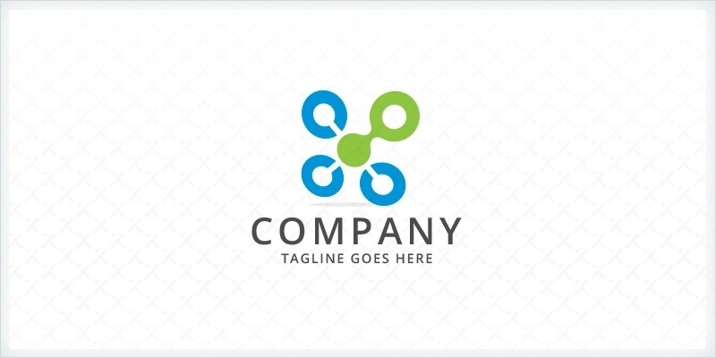 Connecting Dots - Technology Logo