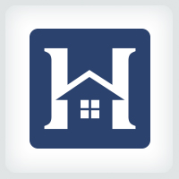 Letter H - Home Logo