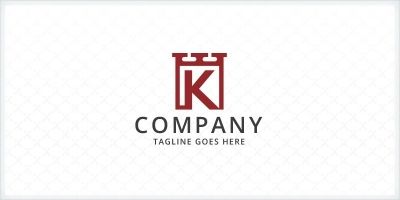 Letter K - Fortress Logo