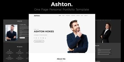 Ashton - One Page Portfolio template