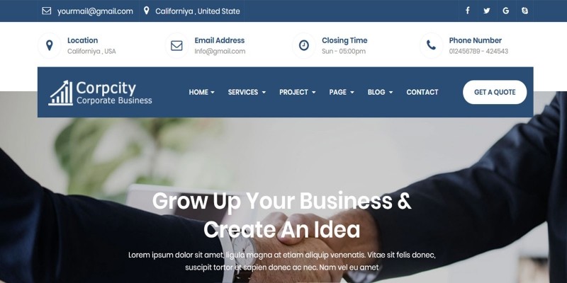 Corpcity - Corporate Business Template