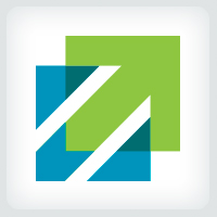 Overlapping Squares - Arrow Logo