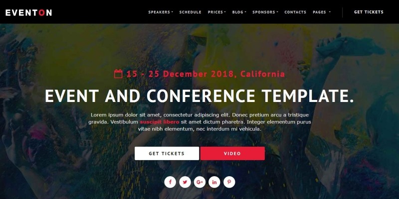 EventOn - Event HTML Template