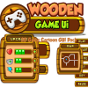 Wooden Cartoon Game Ui Set 03