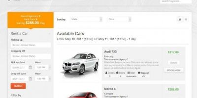 Car Rental Module for uHotelBooking script